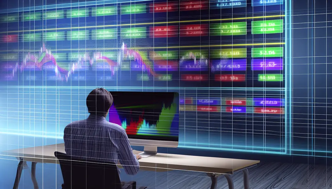 Trader analyzing forex platforms for low fees.