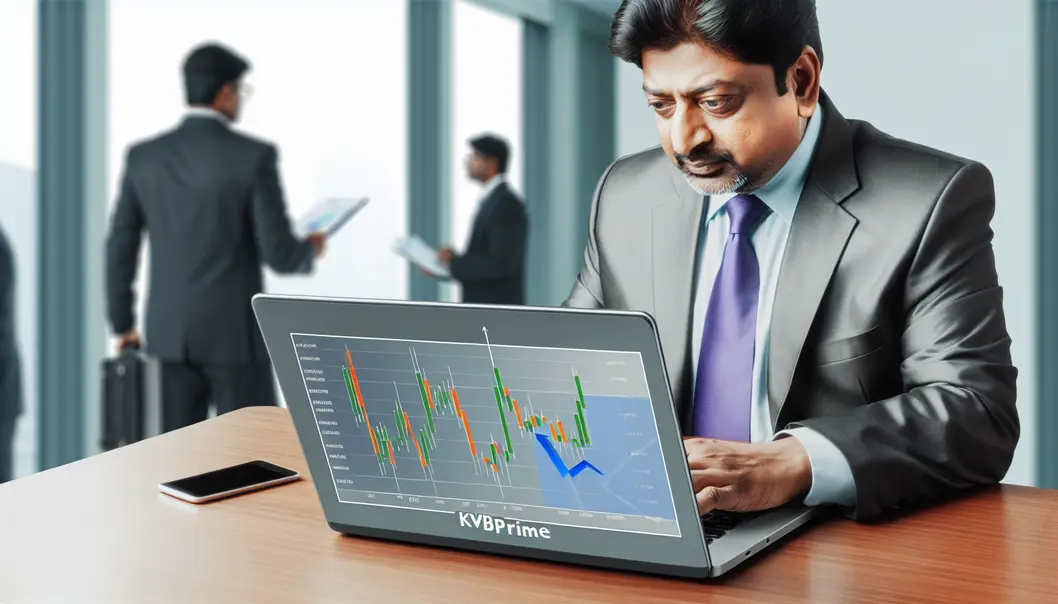 Nhà đầu tư phân tích biểu đồ trên nền tảng KVBPrime.