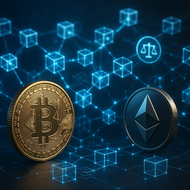 Biểu đồ phân tích xu hướng giá lịch sử của Bitcoin và Ethereum.