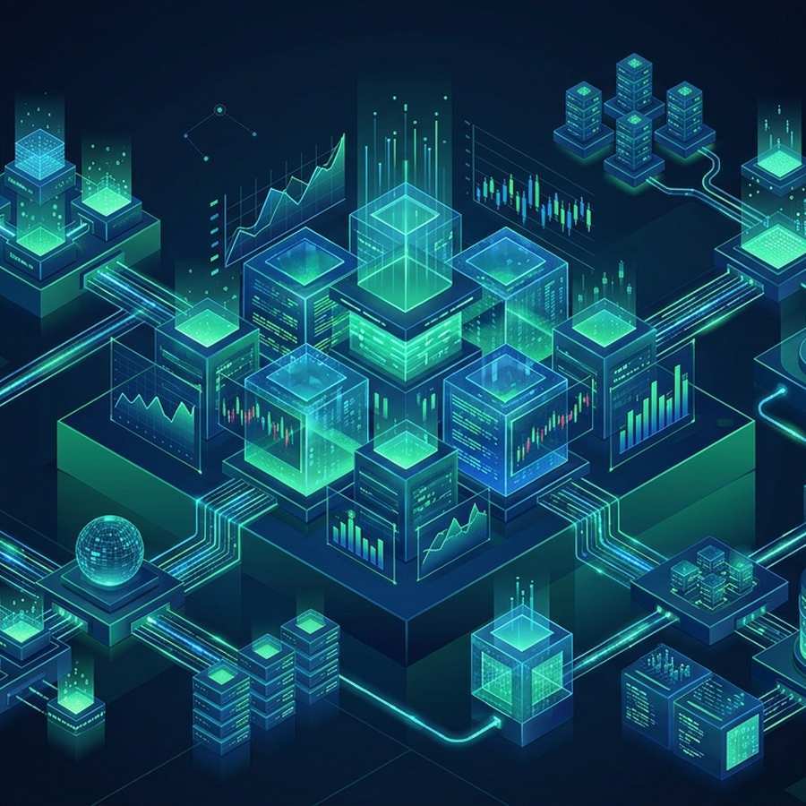 Mô hình đồ họa blockchain và mạng lưới thanh khoản tiền mã hóa