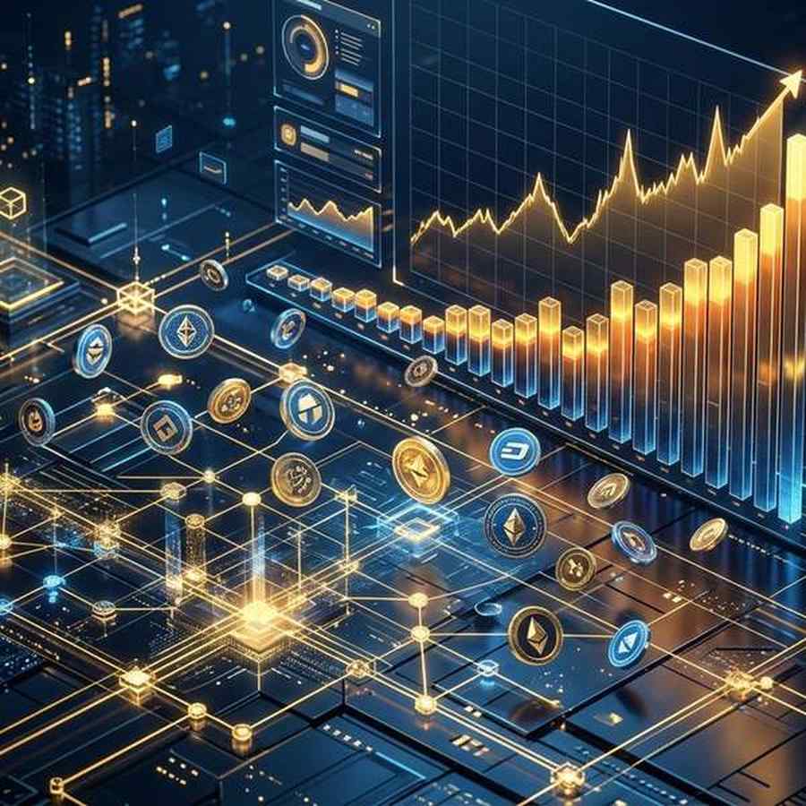 Biểu đồ phân tích khối lượng giao dịch Binance và thanh khoản thị trường tiền điện tử