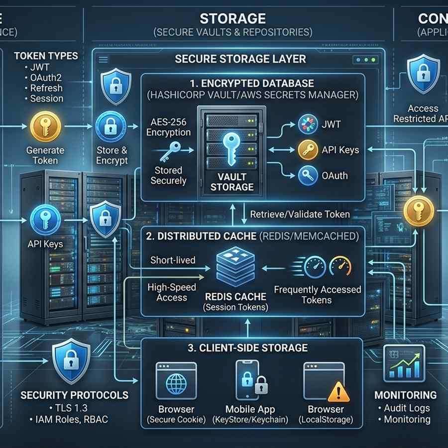 Biểu đồ lưu trữ token