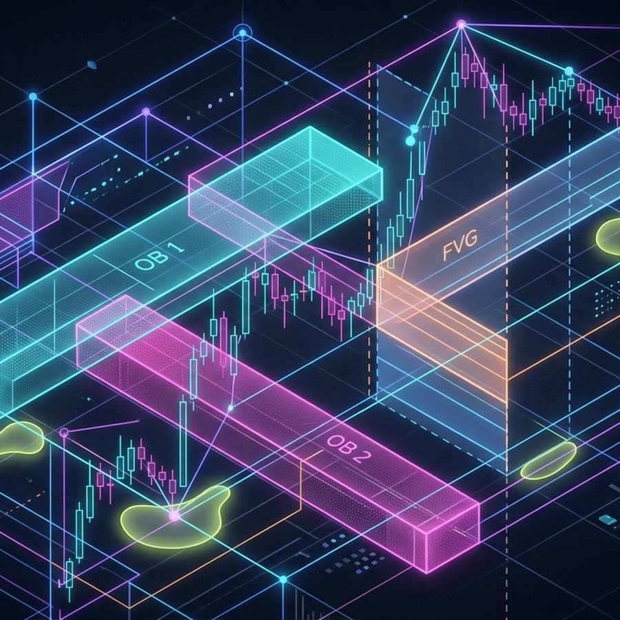 Mô hình hợp lưu giữa Order Block và Fair Value Gap