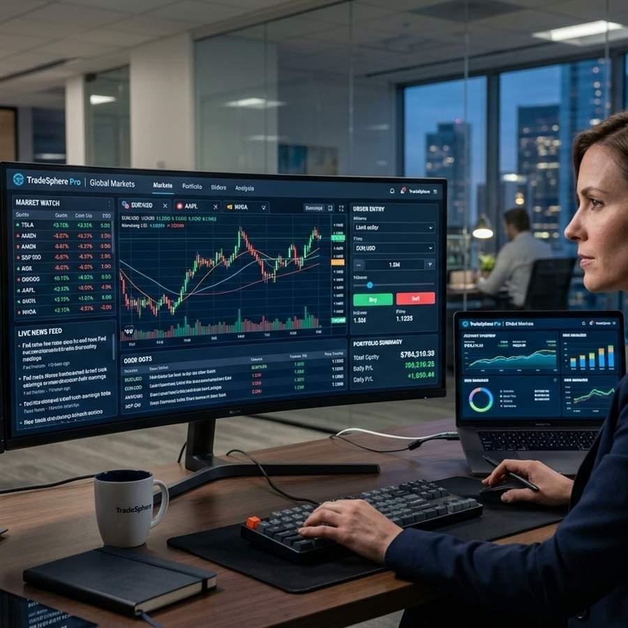User interface of a popular trading platform