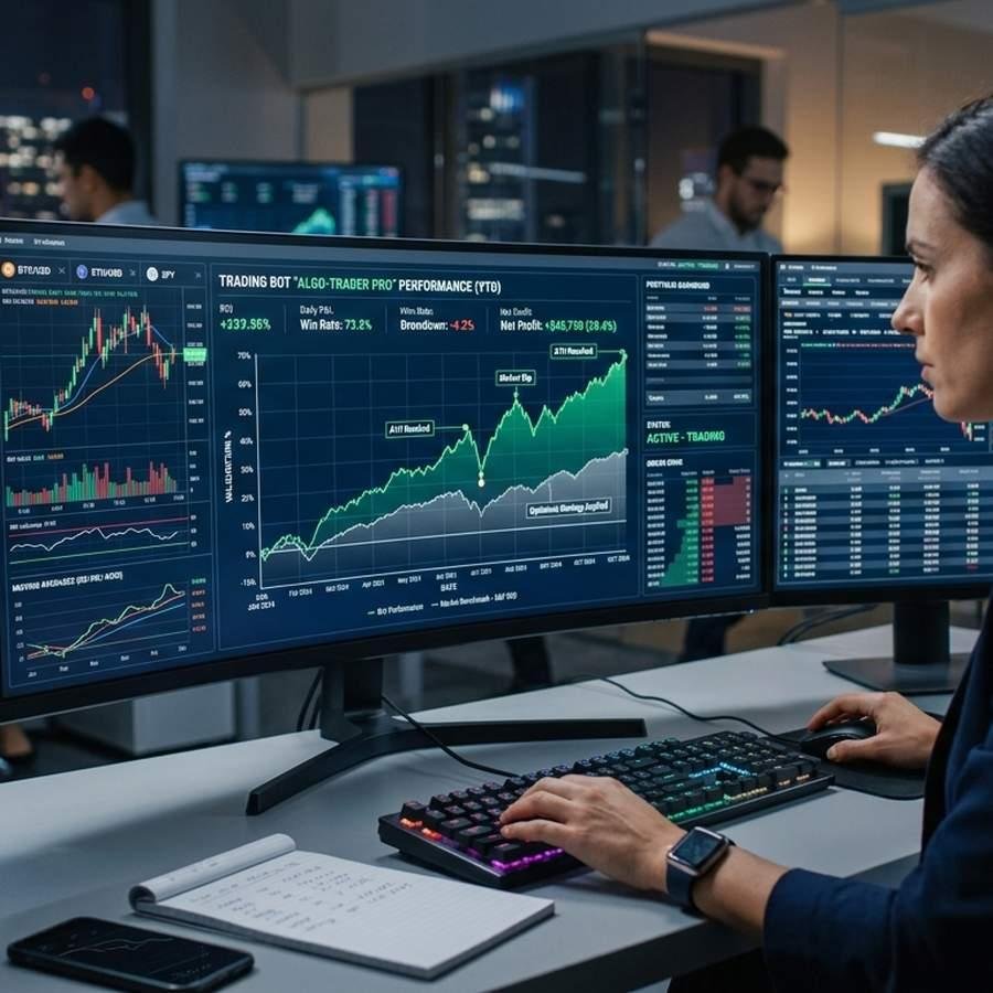 Graph showing trading bot performance