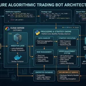 A secure and efficient trading bot architecture with Python code snippets